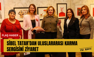 Sibel Tatar, “Kırmızı” konseptli uluslararası karma sergisini ziyaret etti