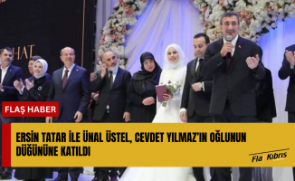 Ersin Tatar ile Ünal Üstel, Cevdet Yılmaz’ın oğlunun düğününe katıldı