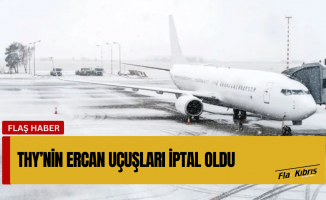 İstanbul’daki kar yağışı nedeniyle THY’nin Ercan uçuşları iptal oldu