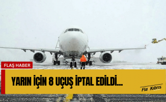 İstanbul’daki kar yağışı nedeniyle yarınki 8 uçak seferi iptal edildi