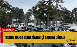 Trodos'ta kar yağışı devam ediyor
