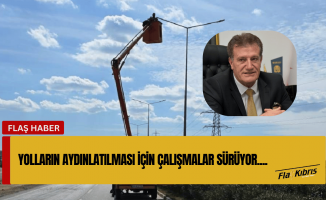 Yolların aydınlatılması için çalışmalar sürüyor