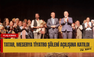 Cumhurbaşkanı Tatar, 8. Meserya Tiyatro Şöleni açılışında ‘Kartal Yuvası’ oyununu izledi