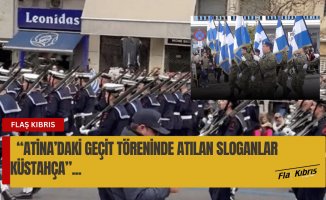 Yunanistan’daki geçit töreninde skandal: Kıbrıs Yunandır, Türkiye s…