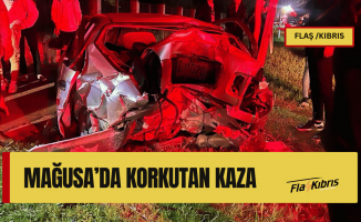 Gazimağusa'da feci kaza ucuz atlatıldı