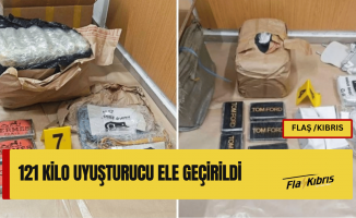 Larnaka’da 121 kilo uyuşturucu ele geçirildi