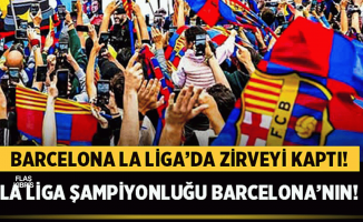 La Liga'da şampiyon Barcelona!