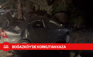 Boğazköy’de korkutan kaza: Sürücü yaralandı
