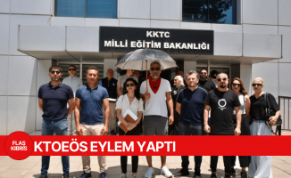 KTOEÖS, Milli Eğitim Bakanlığı önünde eylem yaptı
