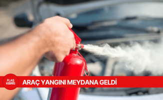 Seyir halindeki araçta yangın meydana geldi