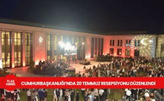 Cumhurbaşkanı Ersin Tatar ve eşi Sibel Tatar, 20 Temmuz resepsiyonu düzenledi