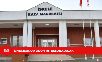 Kuzeydeki Türk malları hakkında bilgi toplama ve casuslukla itham edilen 5 Kıbrıslı Rum 3 gün tutuklu