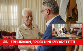 Erhürman, 3. Cumhurbaşkanı Derviş Eroğlu’nu ziyaret etti
