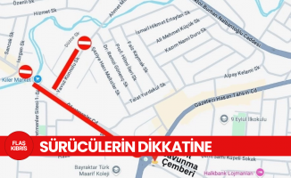 Lefkoşa Öğretmenler Caddesi tamamen trafiğe kapatıldı