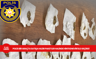 Polisin şüphe üzerinde durdurduğu araçta satışa hazır paketler halinde hintkeneviri bulundu