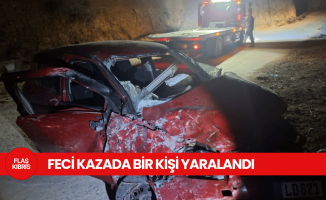 Trafik Kazası: 6 metre yüksekliğindeki hendek içerisine düştü!