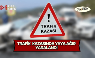 Girne-Lefkoşa Anayol’unda araç yayaya çarptı!