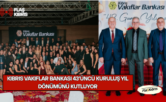 Kıbrıs Vakıflar Bankası, 43’üncü kuruluş yıl dönümünü gururla kutluyor.