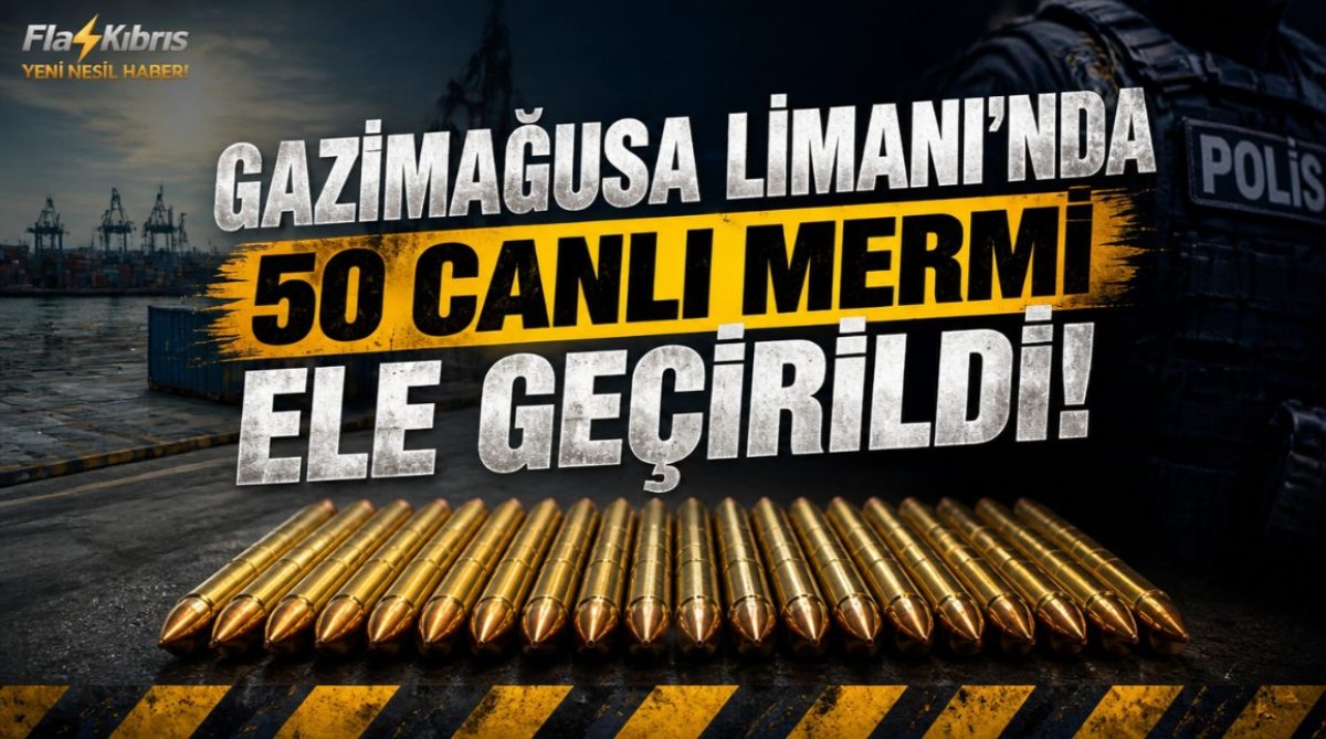 Gazimağusa Limanı’nda “Çelik Hat Operasyonu”: 10 tabanca ve 50 canlı mermi ele geçirildi