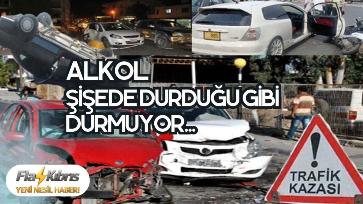 24 saat içerisinde alkol tesiri altındaki sürücüler 3 ayrı kazaya sebep oldu: 1 kişi yaralandı