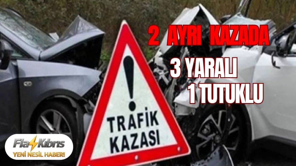 Girne'de iki ayrı trafik kazası gerçekleşti
