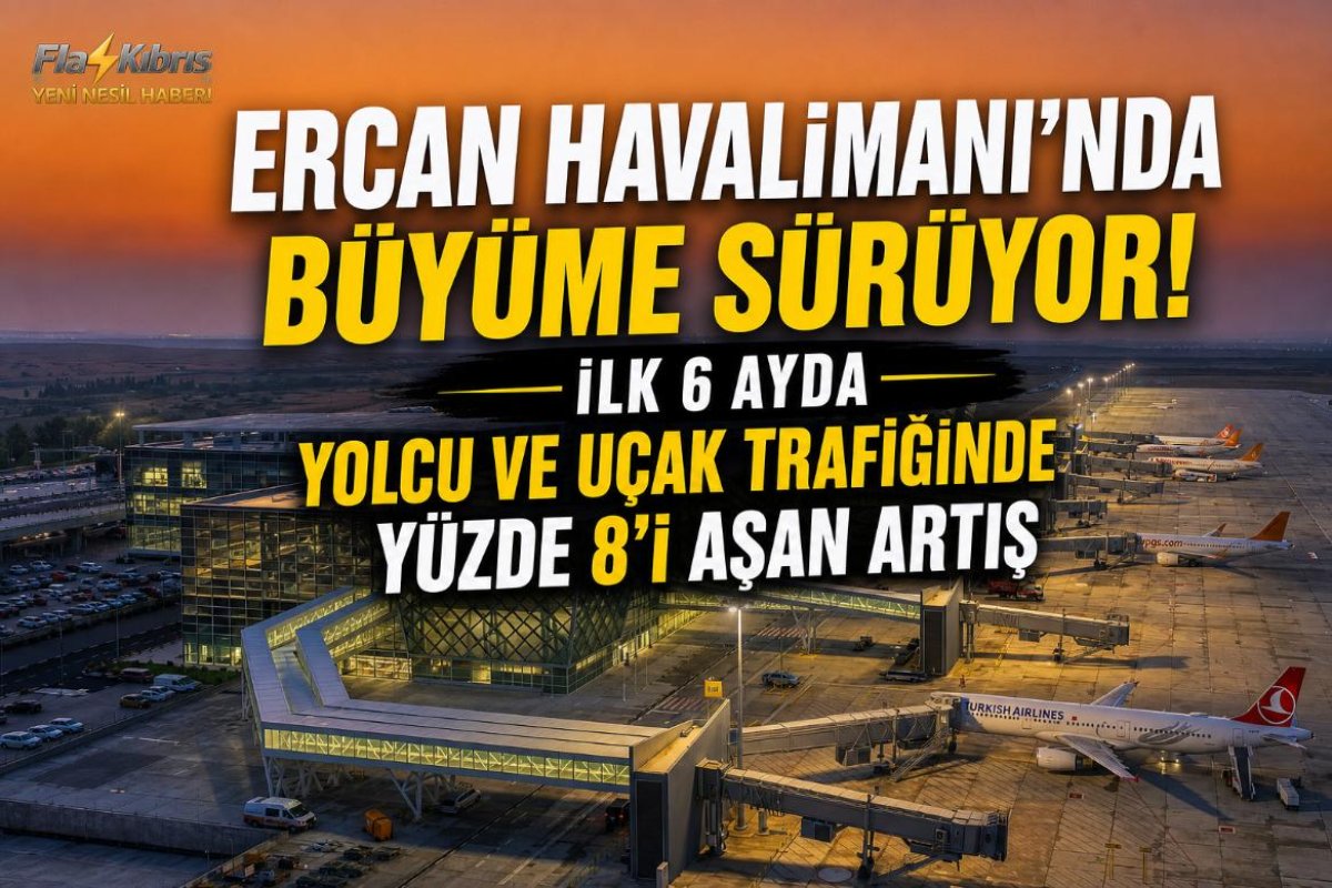 Ercan Havalimanı’nda Büyüme Sürüyor