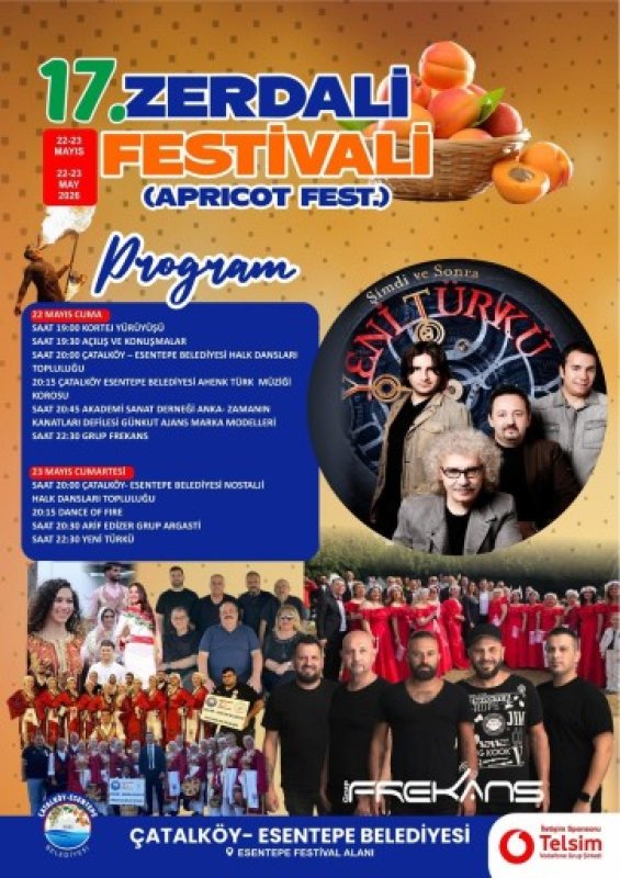 Çatalköy – Esentepe Belediyesi 17. Zerdali Festivali başlıyor