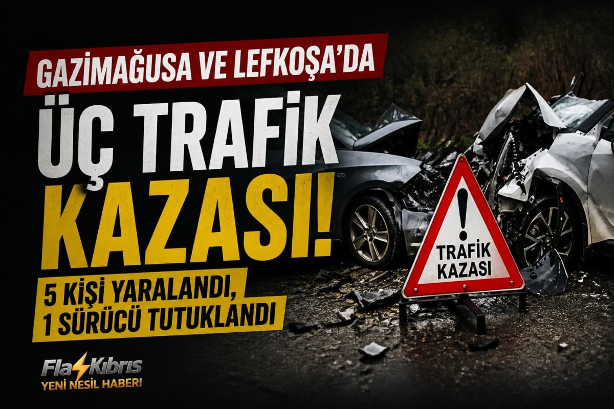 Gazimağusa ve Lefkoşa’da üç trafik kazası