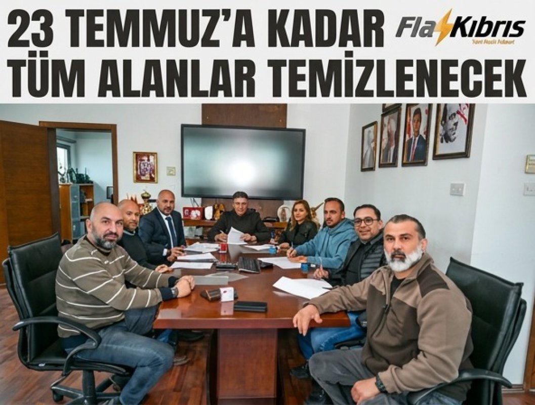 Gönyeli–Alayköy Belediyesi'nde temizlik kampanyası başladı: 23 Temmuz'a kadar tüm alanlar temizlenecek.