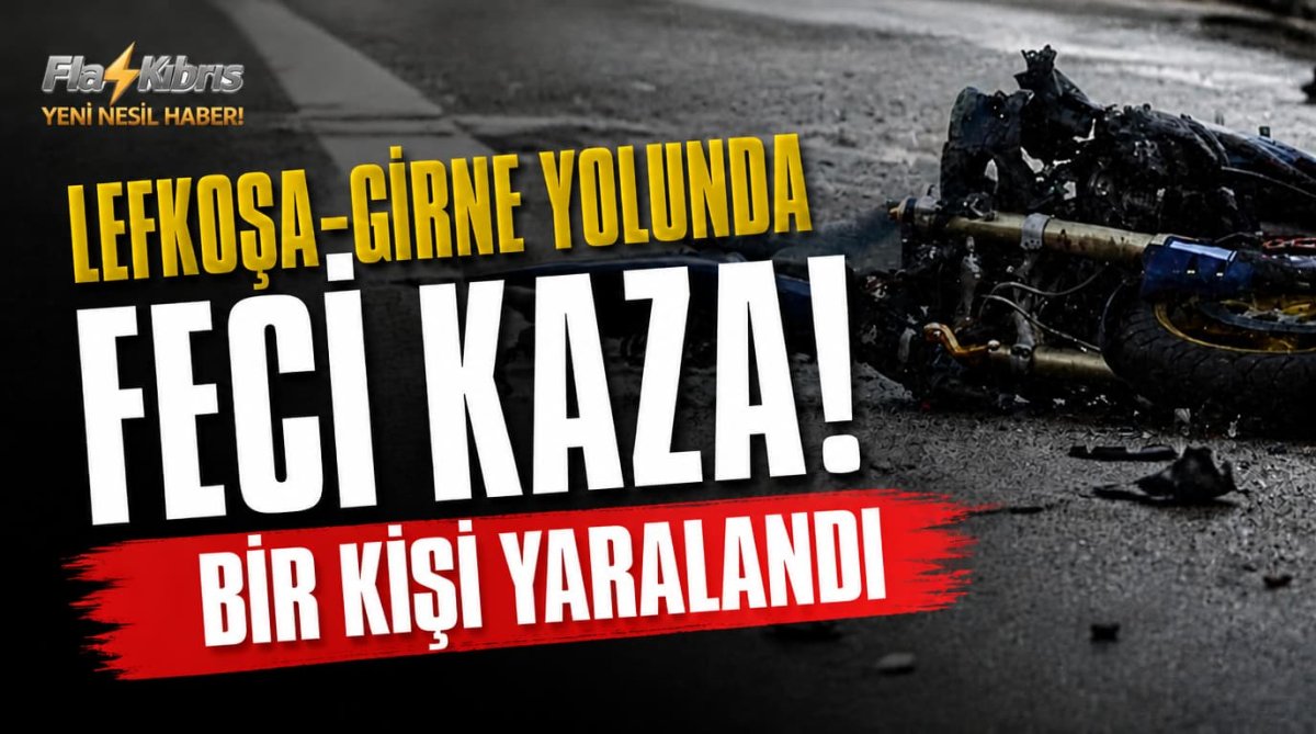 Lefkoşa-Girne ana yolunda motosiklet kazası: Bir kişi yaralandı