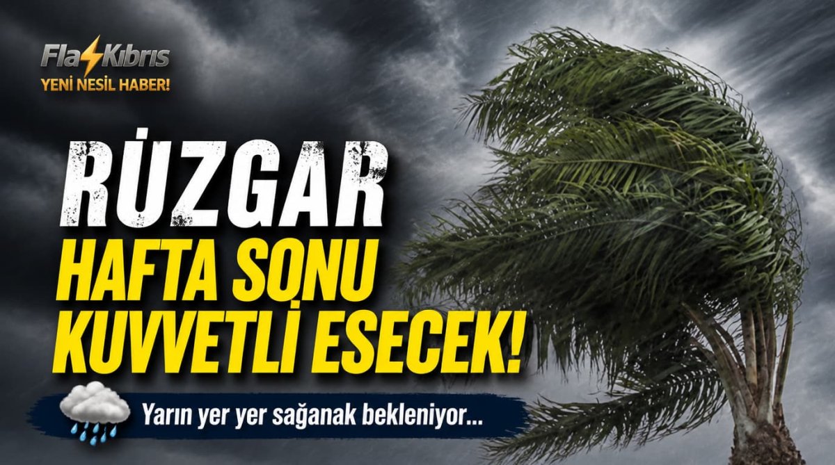 Rüzgar hafta sonu kuvvetli esecek: Yarın yer yer sağanak bekleniyor