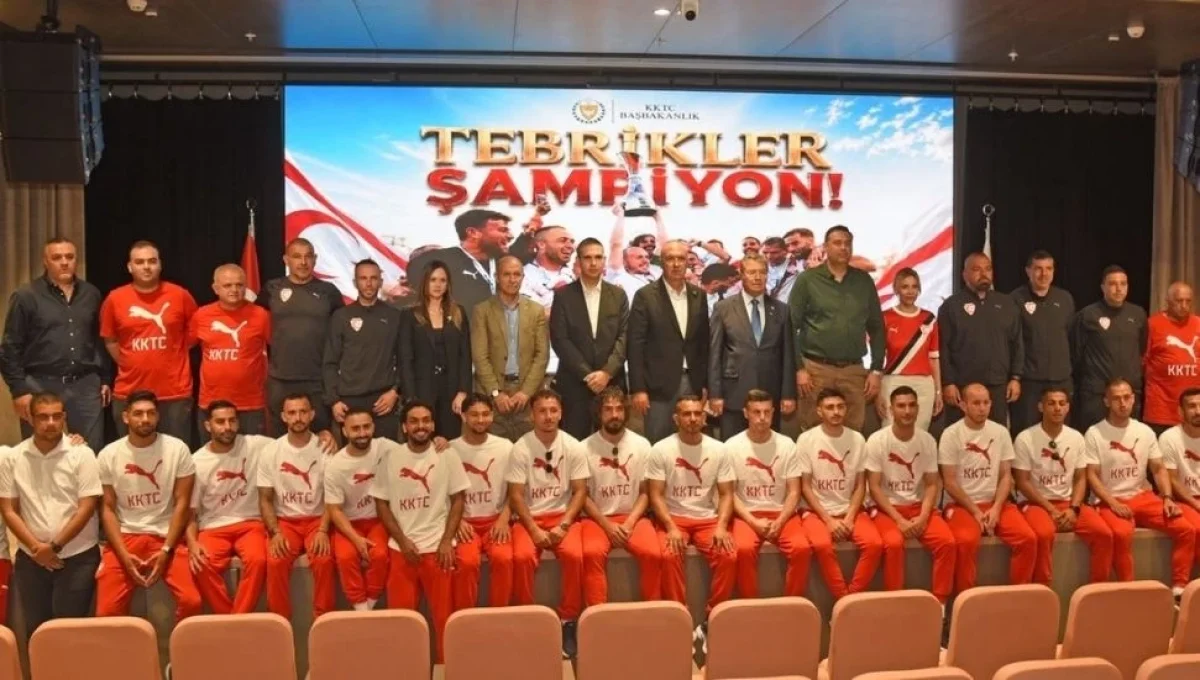 Üstel, CONIFA EURO 2026 şampiyonu KKTC A Milli Futbol Takımı’nı kabul etti: Özlediğimiz başarı geldi