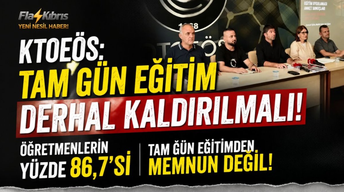 KTOEÖS: Tam gün eğitim derhal kaldırılmalı; öğretmenlerin yüzde 86,7’si tam gün eğitimden memnun değil