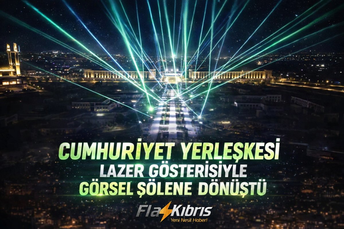 Türkiye’nin eseri Lefkoşa’da geceyi aydınlattı