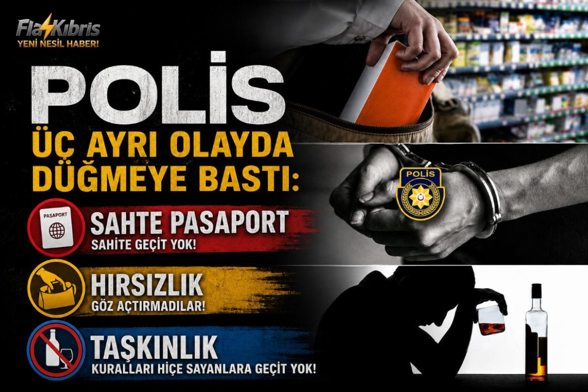 Polisiye olaylar: Sahte Pasaport, Market Hırsızlığı ve Sarhoşluk