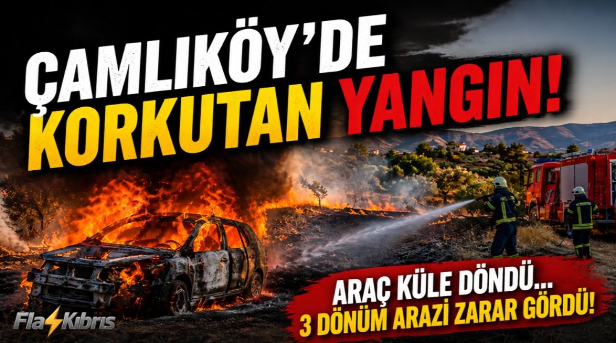 Çamlıbel’de araç alevlere teslim oldu: Bir kişi dumandan etkilendi