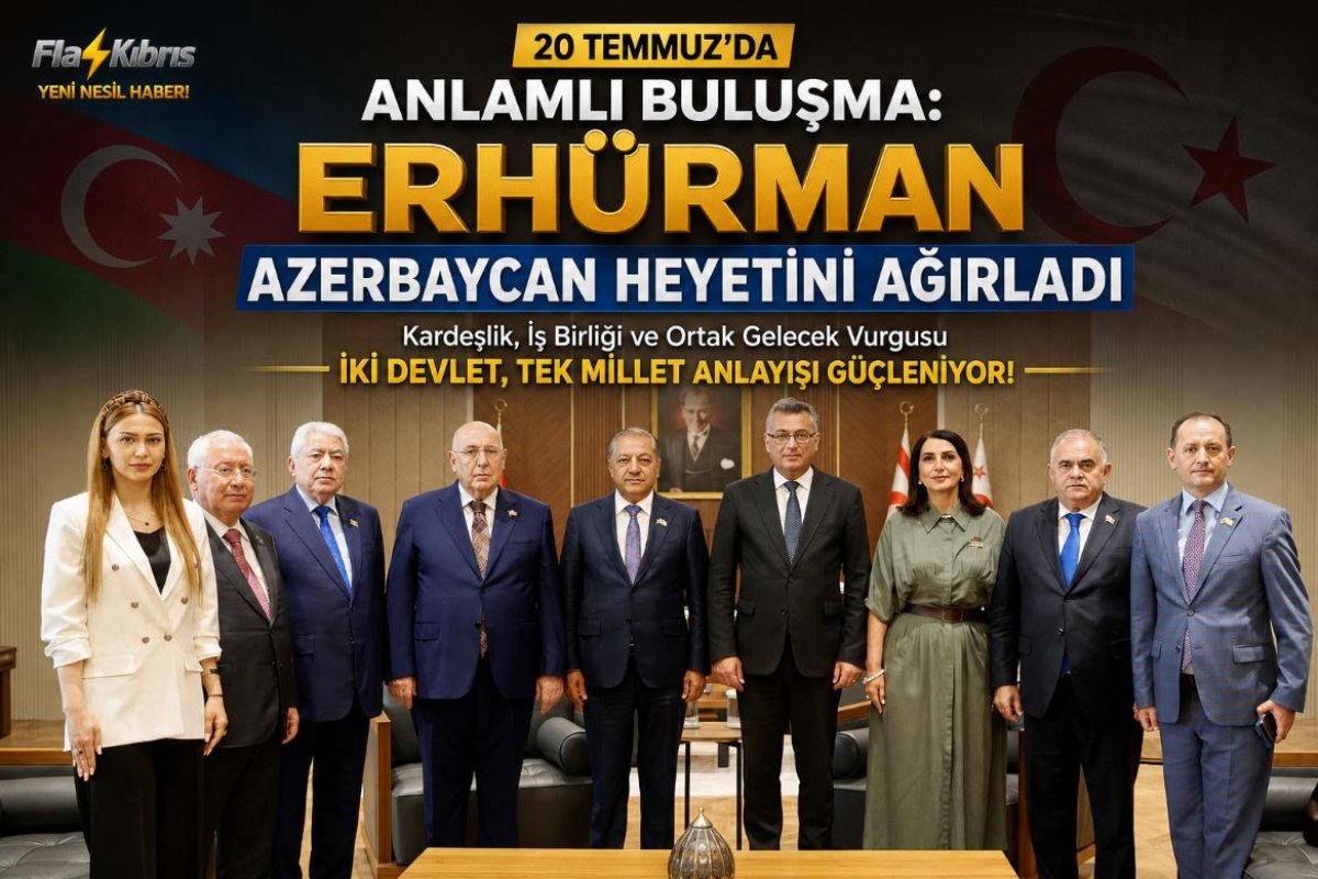 Cumhurbaşkanı Erhürman, Azerbaycan Dostluk Grubu Başkanları ve heyetlerini kabul etti