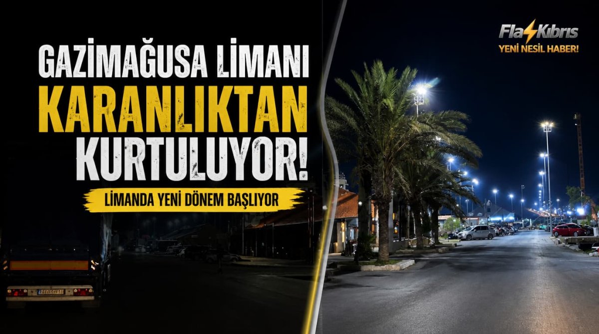 Gazimağusa Limanı karanlıktan kurtuluyor