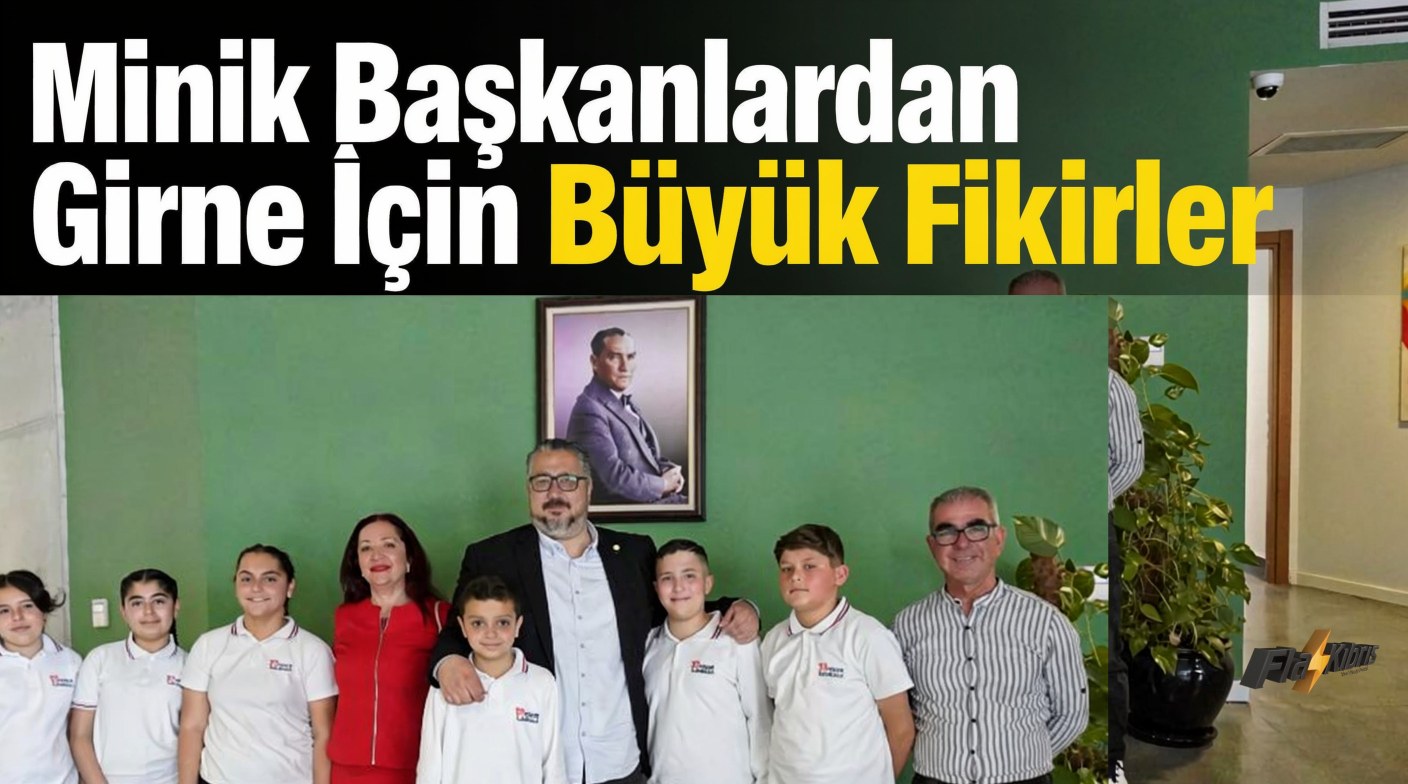 23 Nisan İlkokulu öğrencileri Girne Belediye Başkanı Şenkul’u ziyaret etti