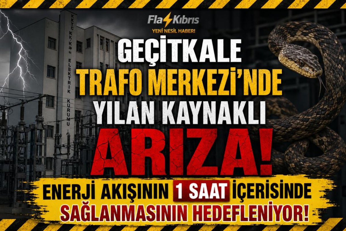 Geçitkale Trafo Merkezi’nde yılan kaynaklı arıza: Çok sayıda bölge elektriksiz kaldı