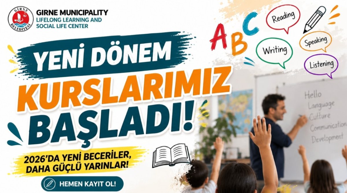 Girne Belediyesi’nin 2026 Yeni Dönem Kurs kayıtları başladı