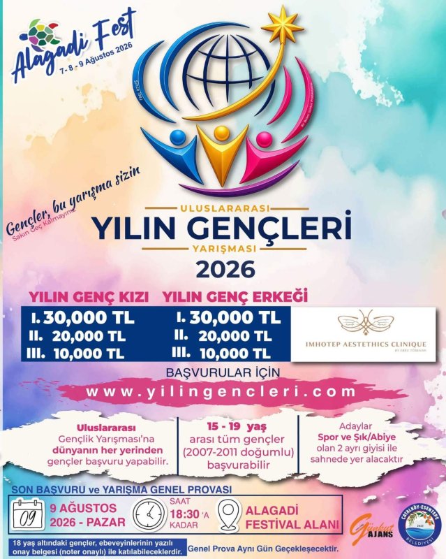 Yılın Gençleri Yarışması 44’üncü yılında Alagadi Fest’te yapılacak