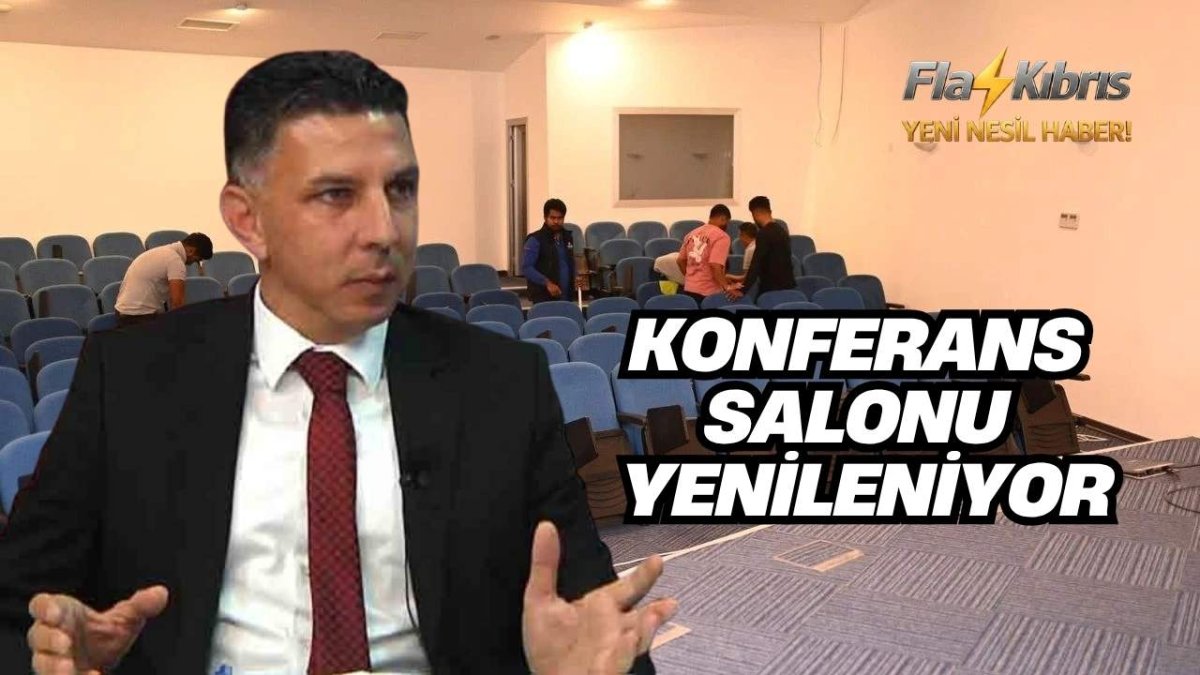 Gönyeli-Alayköy Belediyesi Konferans Salonu yenileniyor