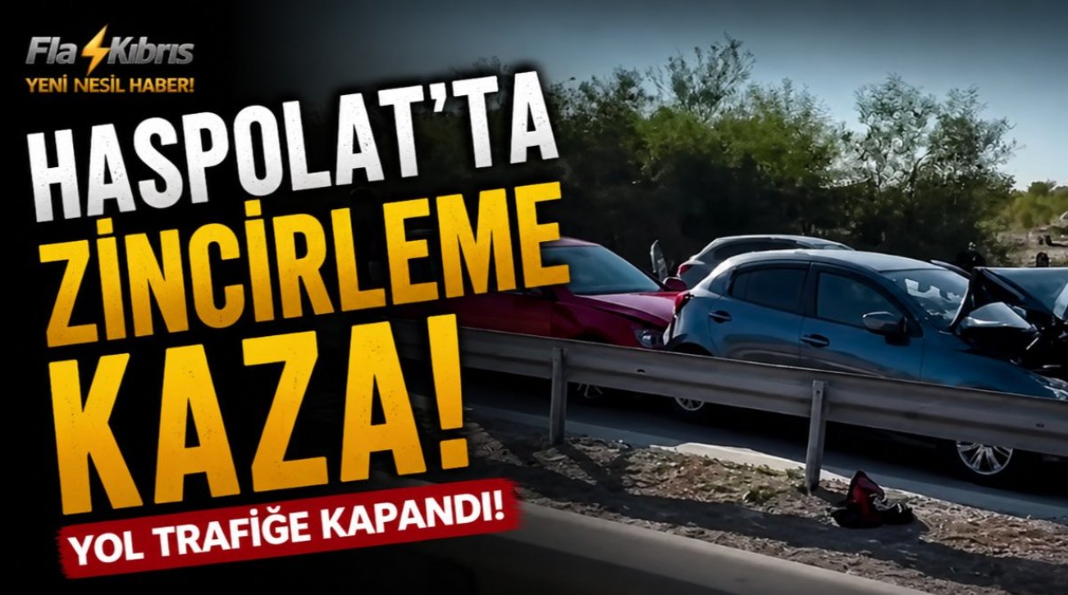 Haspolat’ta Zincirleme Kaza