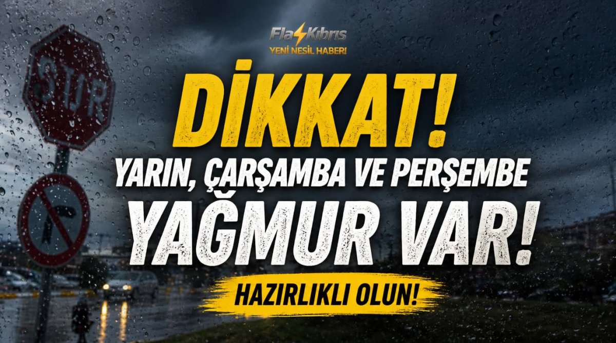 Yarın, çarşamba ve perşembe yağmur bekleniyor
