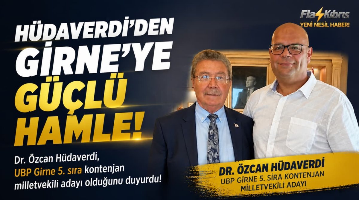Dr. Özcan Hüdaverdi, UBP Girne 5. sıra kontenjan milletvekili adayı olduğunu duyurdu