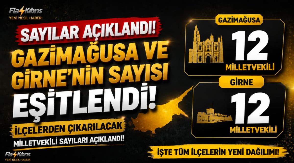 İlçelerden çıkarılacak milletvekili sayıları açıklandı: Gazimağusa ve Girne’nin sayısı eşitlendi
