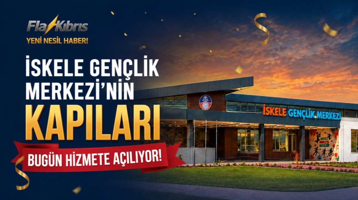 İskele Gençlik Merkezi'nin kapıları bugün hizmete açılıyor