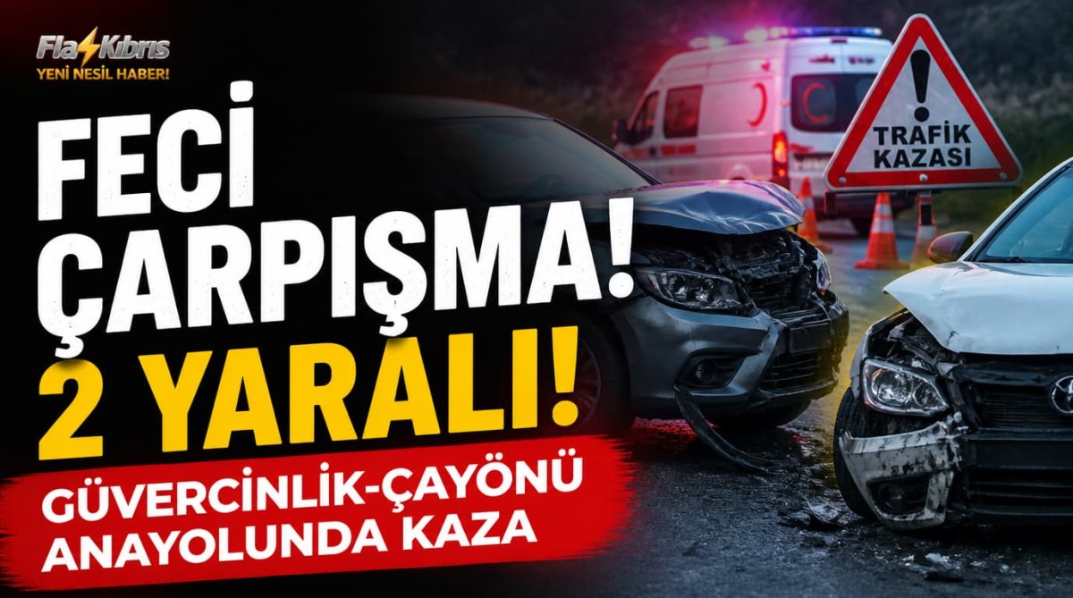 Güvercinlik-Çayönü anayolunda iki araç çarpıştı: 2 yaralı