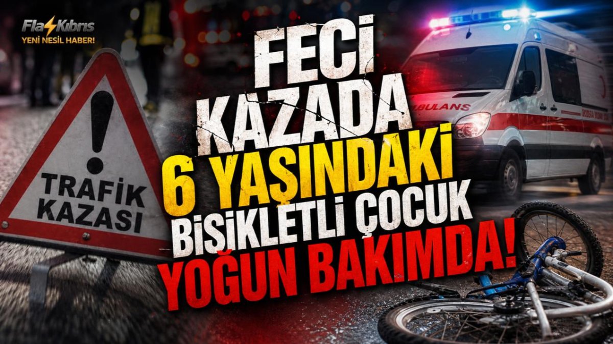 Otomobilin çarptığı 6 yaşındaki bisikletli çocuk yoğun bakımda!